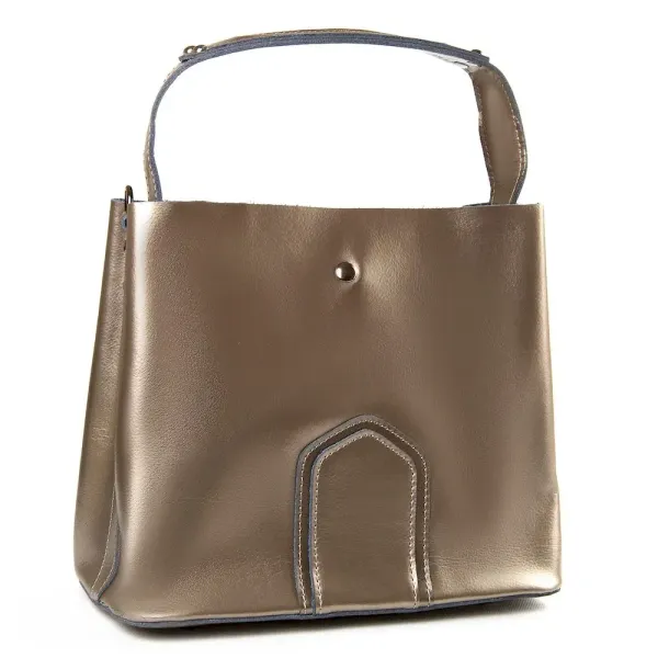 Сумка жіноча Класична шкіра Luxeva P105 8641 silver-grey