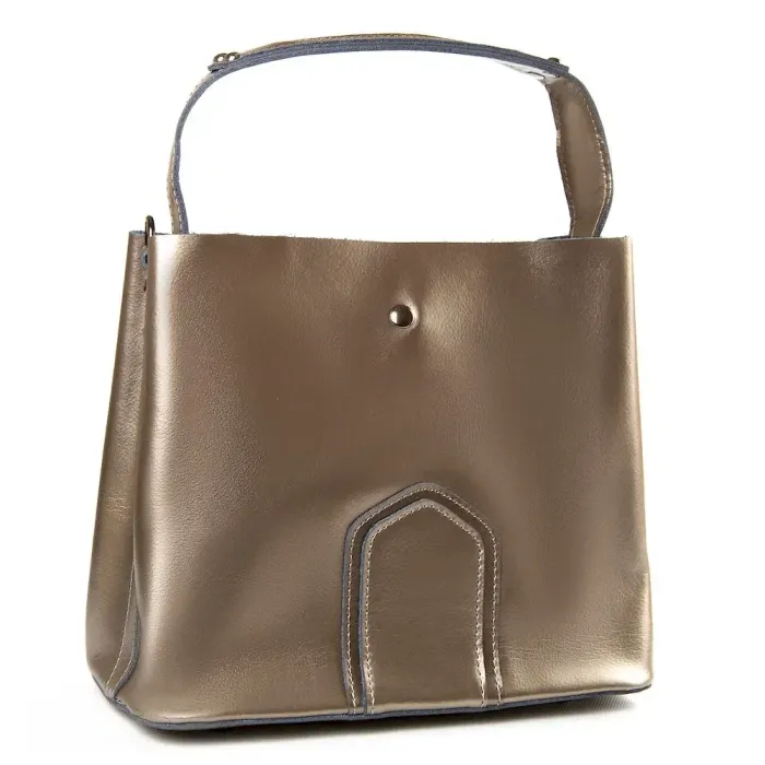 Сумка Женская Классическая кожа Luxeva P105 8641 silver-grey