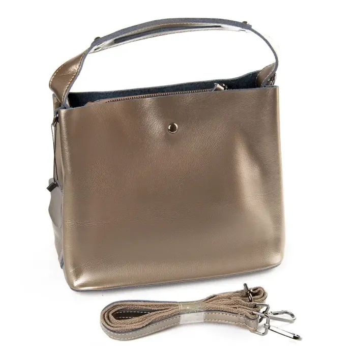 Сумка Женская Классическая кожа Luxeva P105 8641 silver-grey