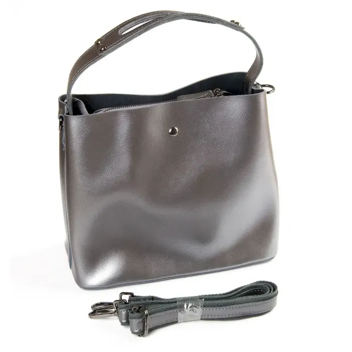 Сумка Женская Классическая кожа Luxeva P105 8641 light-grey