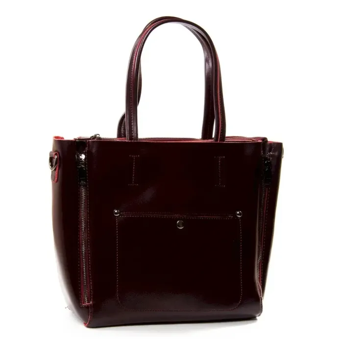 Сумка Жіноча Класична шкіра Luxeva P80 8650 wine-red