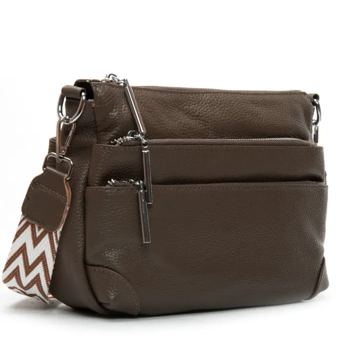 Сумка Женская Классическая кожа ALEX RAI 8269 dark khaki