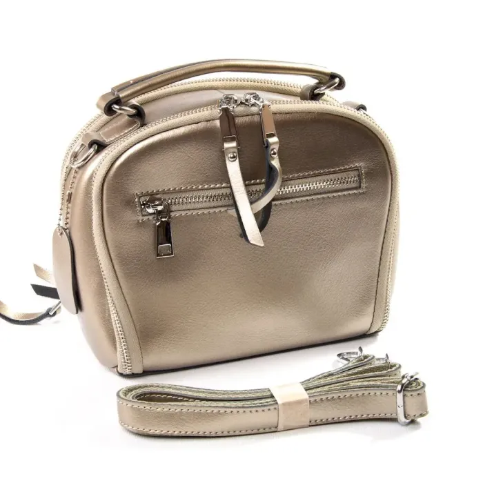 Сумка жіноча Класична шкіра Luxeva P86 8729 silver-gray