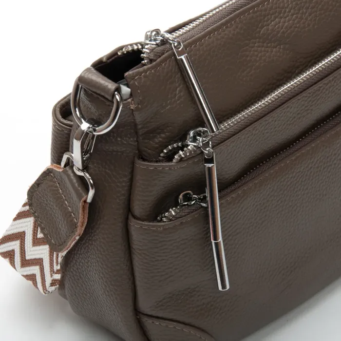 Сумка Женская Классическая кожа ALEX RAI 8269 dark khaki