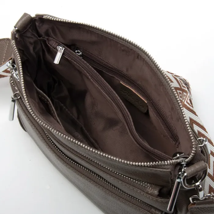 Сумка Женская Классическая кожа ALEX RAI 8269 dark khaki