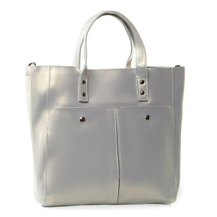 Сумка жіноча Класична шкіра Luxeva P107 8713 pearl-grey