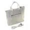 Сумка жіноча Класична шкіра Luxeva P107 8713 pearl-grey
