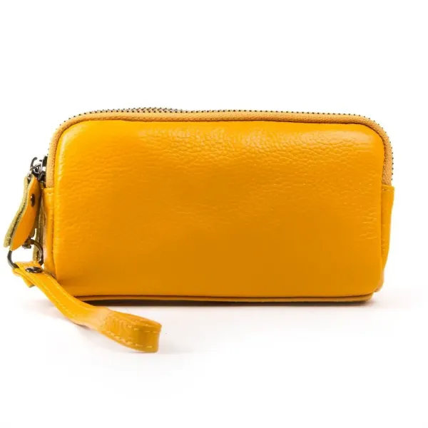 Косметичка шкіряна 6002-9 yellow