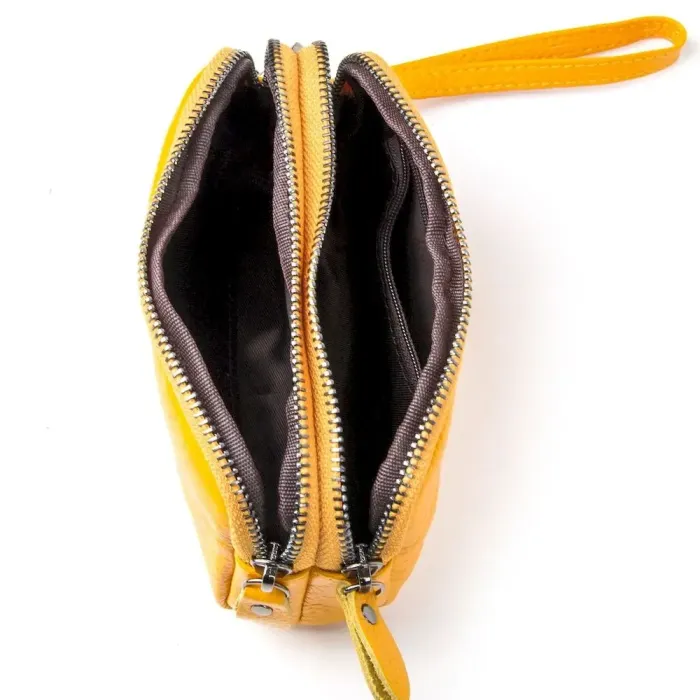 Косметичка кожа 6002-9 yellow