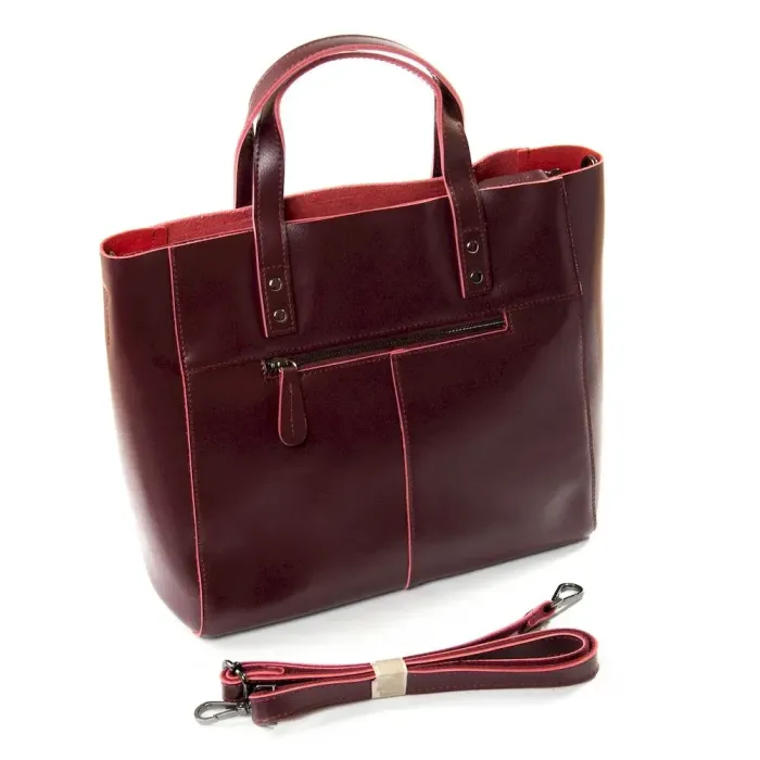 Сумка жіноча Класична шкіра Luxeva P107 8713 red-wine