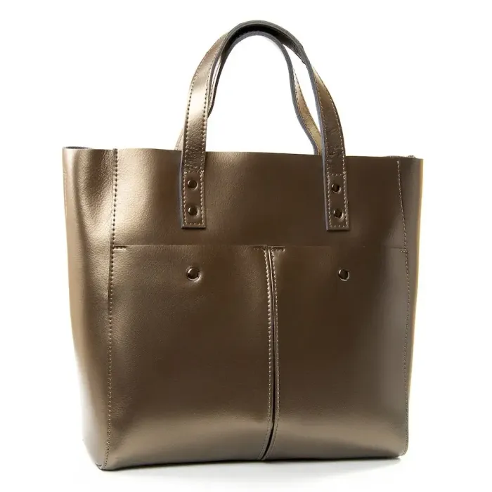 Сумка жіноча Класична шкіра Luxeva P107 8713 silver-gray