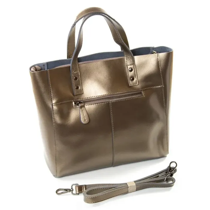 Сумка жіноча Класична шкіра Luxeva P107 8713 silver-gray