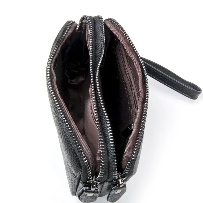 Косметичка шкіряна 6002-1 black