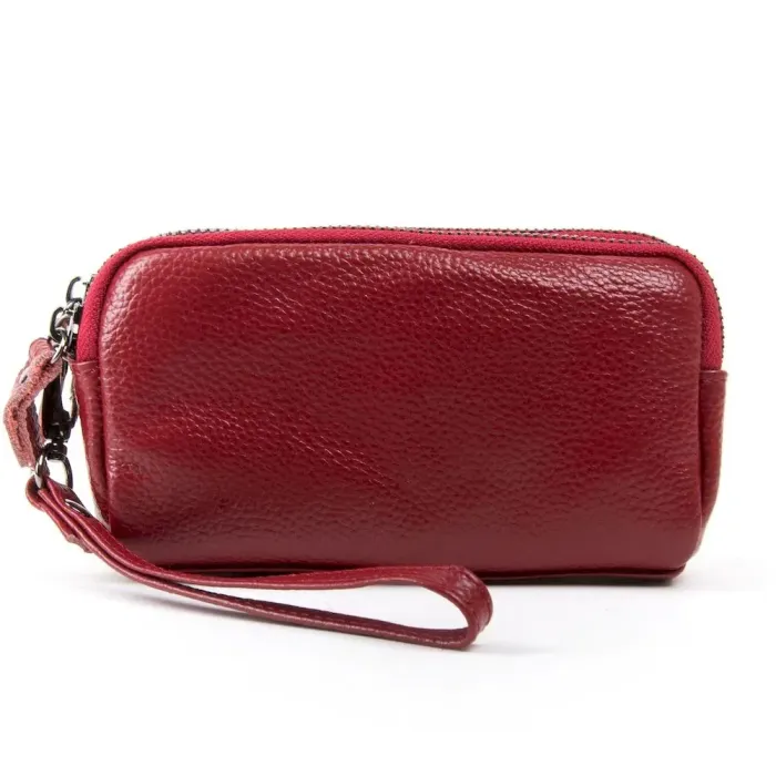 Косметичка шкіряна 6002-2 bordo