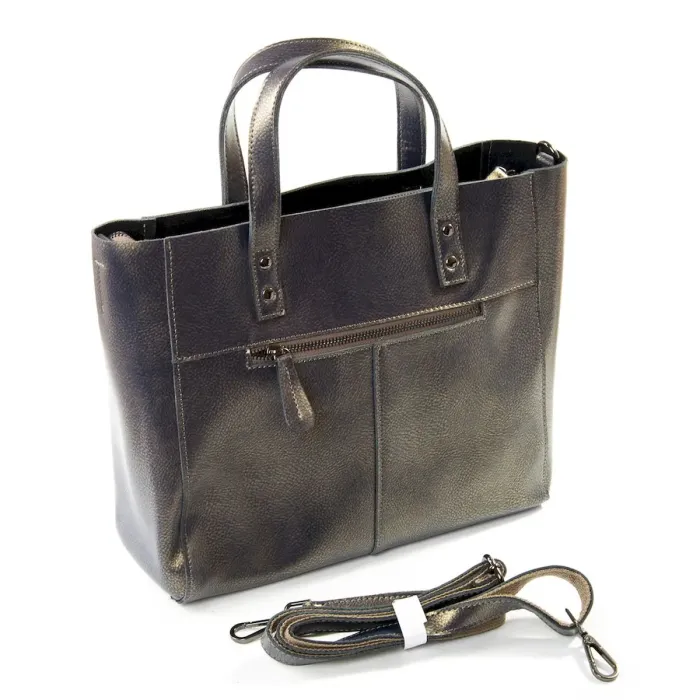 Сумка жіноча Класична шкіра Luxeva P107 8713 gold-ash