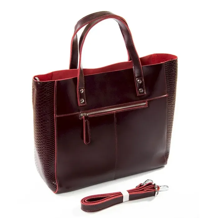 Сумка Женская Классическая кожа Luxeva P107 8713-1 wine-red