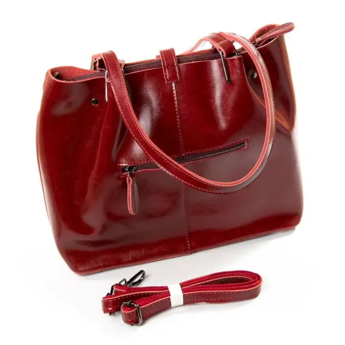 Сумка Женская Классическая кожа Luxeva P54 317 wine-red