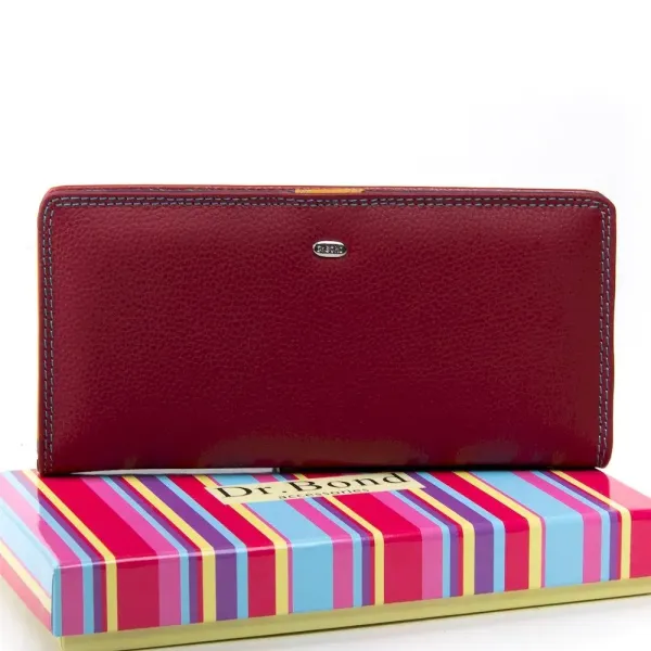 Жіночий гаманець Rainbow шкіряний Dr.Bond WRN-22 bordo