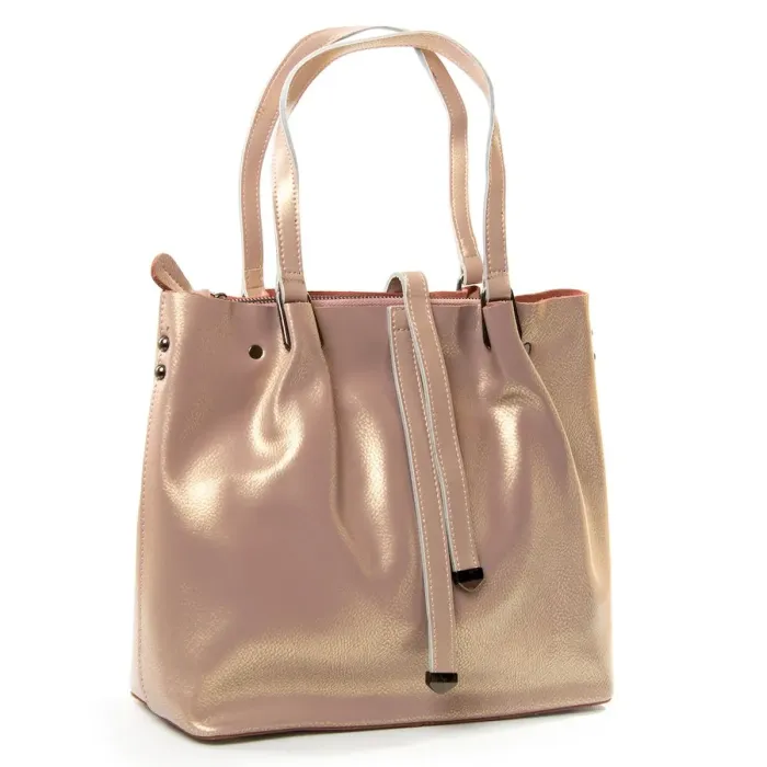 Сумка Женская Классическая кожа Luxeva P54 317 pearl-khaki