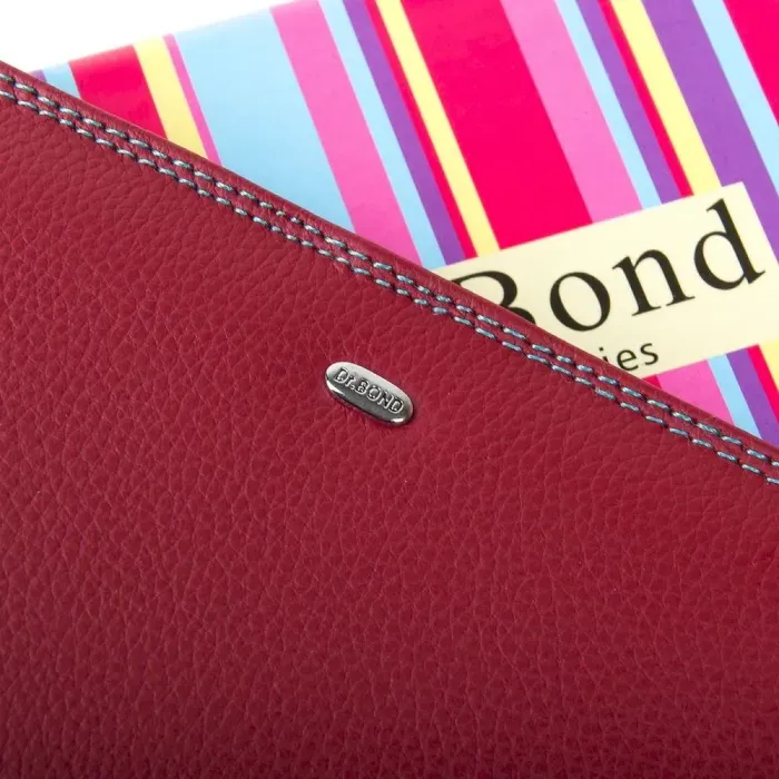 Кошелек Rainbow кожа DR. BOND WRN-22 bordo