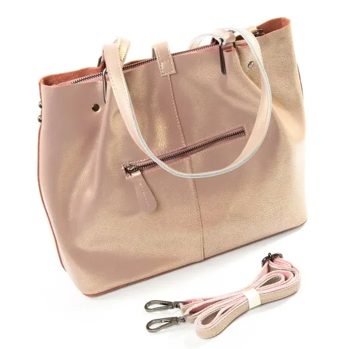 Сумка Женская Классическая кожа Luxeva P54 317 pearl-khaki