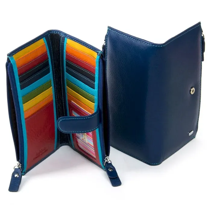 Жіночий гаманець Rainbow шкіряний Dr.Bond WRN-23 blue