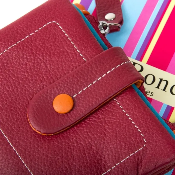 Жіночий гаманець Rainbow шкіряний Dr.Bond WRN-1 bordo