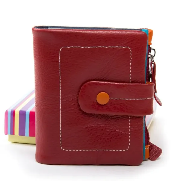 Жіночий гаманець Rainbow шкіряний Dr.Bond WRN-1 red