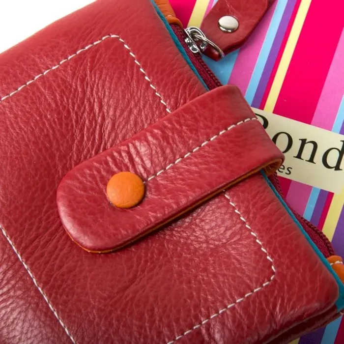 Жіночий гаманець Rainbow шкіряний Dr.Bond WRN-1 red