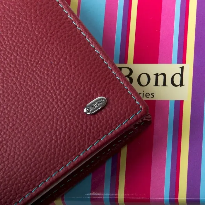 Жіночий гаманець Rainbow шкіряний Dr.Bond WRS-6 bordo