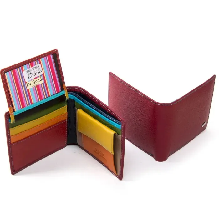 Жіночий гаманець Rainbow шкіряний Dr.Bond WRS-6 bordo