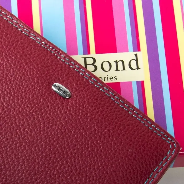 Жіночий гаманець Rainbow шкіряний Dr.Bond WRN-2 bordo