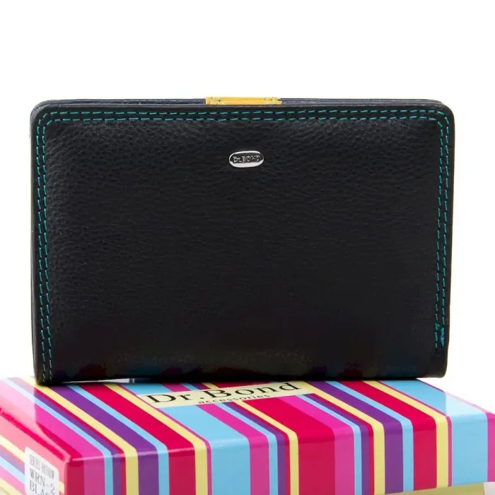 Кошелек Rainbow кожа DR. BOND WRN-2 black