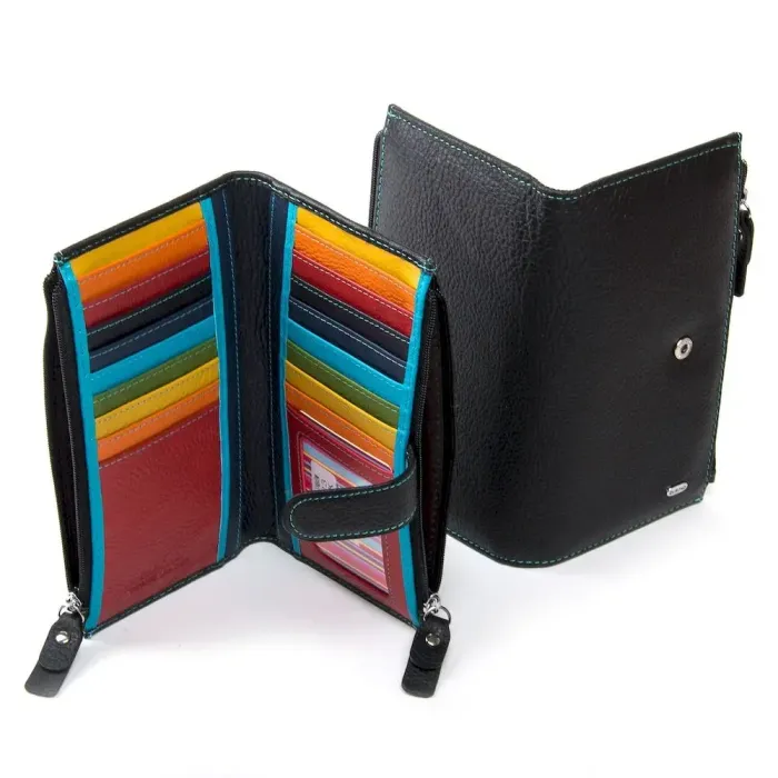 Жіночий гаманець Rainbow шкіряний Dr.Bond WRN-23 black