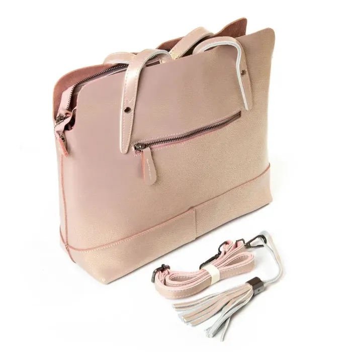 Сумка Женская Классическая кожа Luxeva P76 320 pearl-khaki