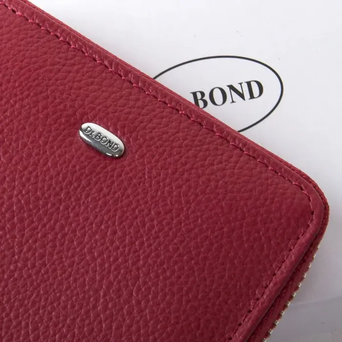 Кошелек Classic кожа DR. BOND WN-5 bordeaux-red