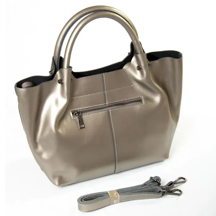 Сумка Жіноча Класична шкіра Luxeva P46 8649-2 argenteous