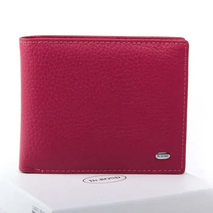 Жіночий гаманець Classic шкіряний Dr.Bond WN-7-1 pink-red