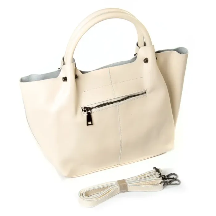 Сумка жіноча Класична шкіра Luxeva P47 8649-2 beige