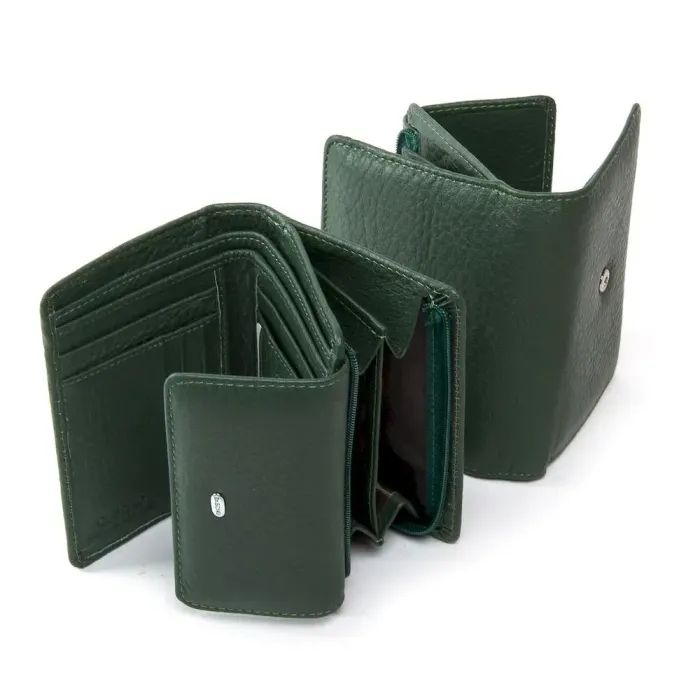 Жіночий гаманець Classic шкіряний Dr.Bond WN-1 dark-green