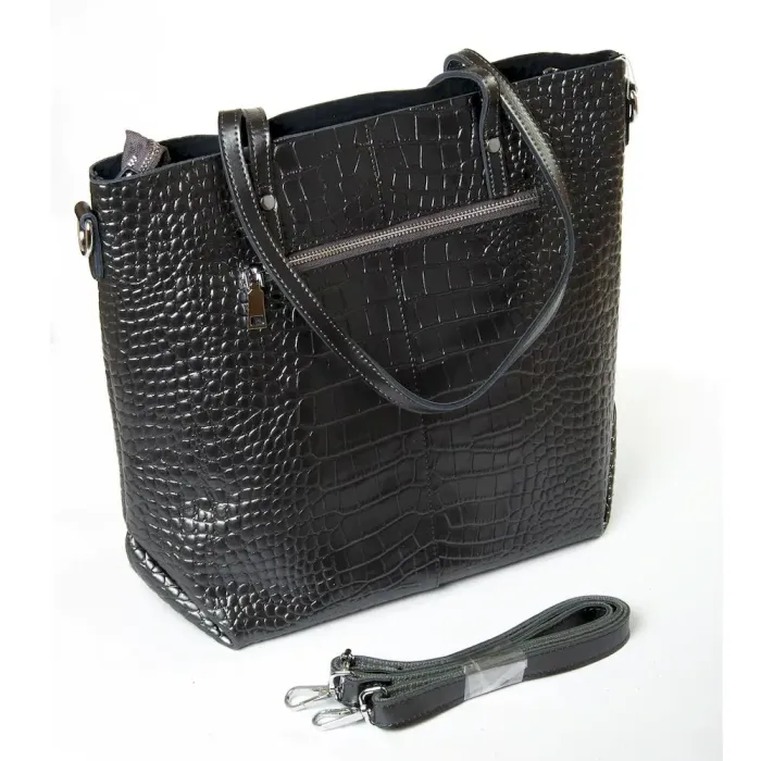 Сумка Женская Классическая кожа Luxeva P90 8902-1 deep-bright grey