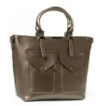 Сумка жіноча Класична шкіра Luxeva P48 8644 silver-grey