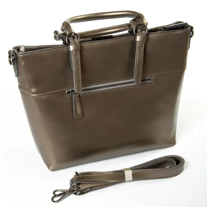 Сумка Женская Классическая кожа Luxeva P48 8644 silver-grey