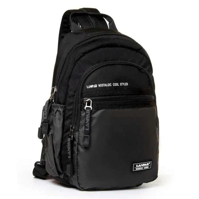 Сумка Мужская На Плечо нейлон Lanpad 83012 grey