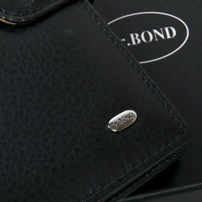 Чоловічий гаманець Classic шкіряний Dr.Bond MS-38 black