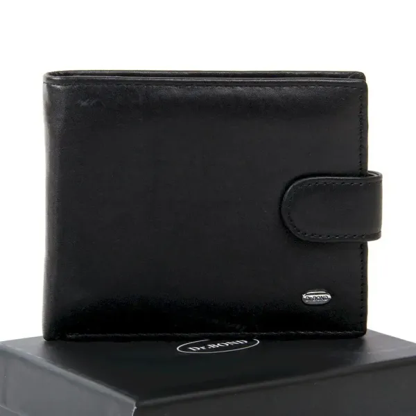 Чоловічий гаманець Classic шкіряний Dr.Bond MS-36 black