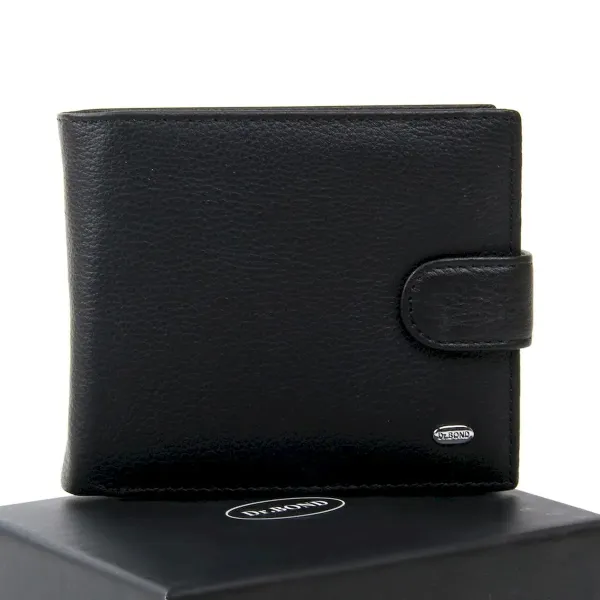 Чоловічий гаманець Classic шкіряний Dr.Bond MS-39 black