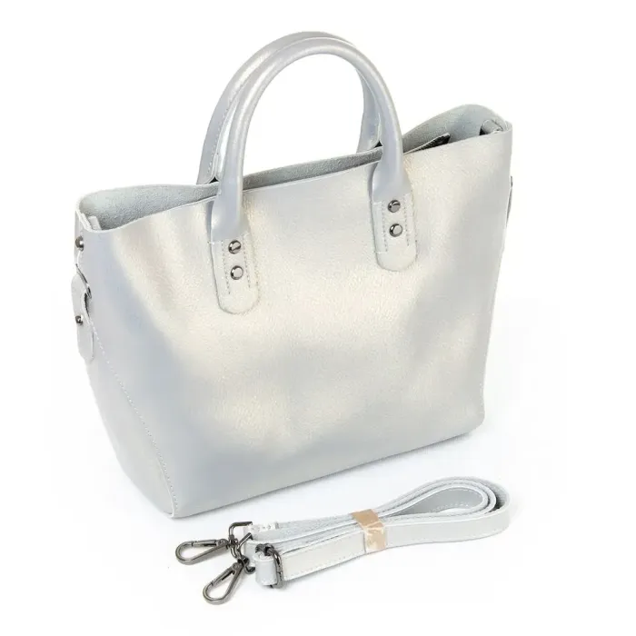 Сумка Женская Классическая кожа Luxeva P103 8668 pearl-grey