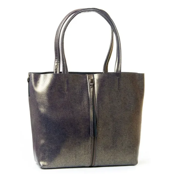 Сумка Женская Классическая кожа Luxeva P109 8704 gold-grey