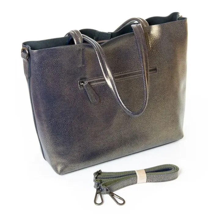 Сумка Женская Классическая кожа Luxeva P109 8704 gold-grey